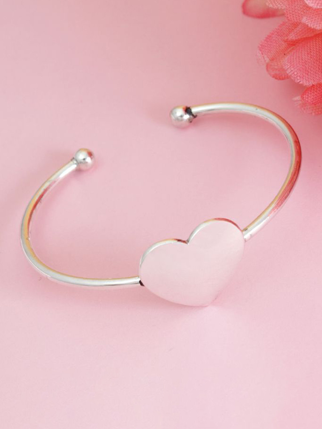 

Tuanz Silver Jewelry Infants Set of 2 Rhodium-Plated 925 Silver Cuff Bracelets