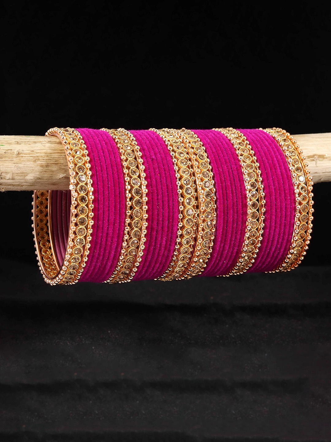 

ZULKA Set of 42 Gold Plated Metal Bangles, Blue