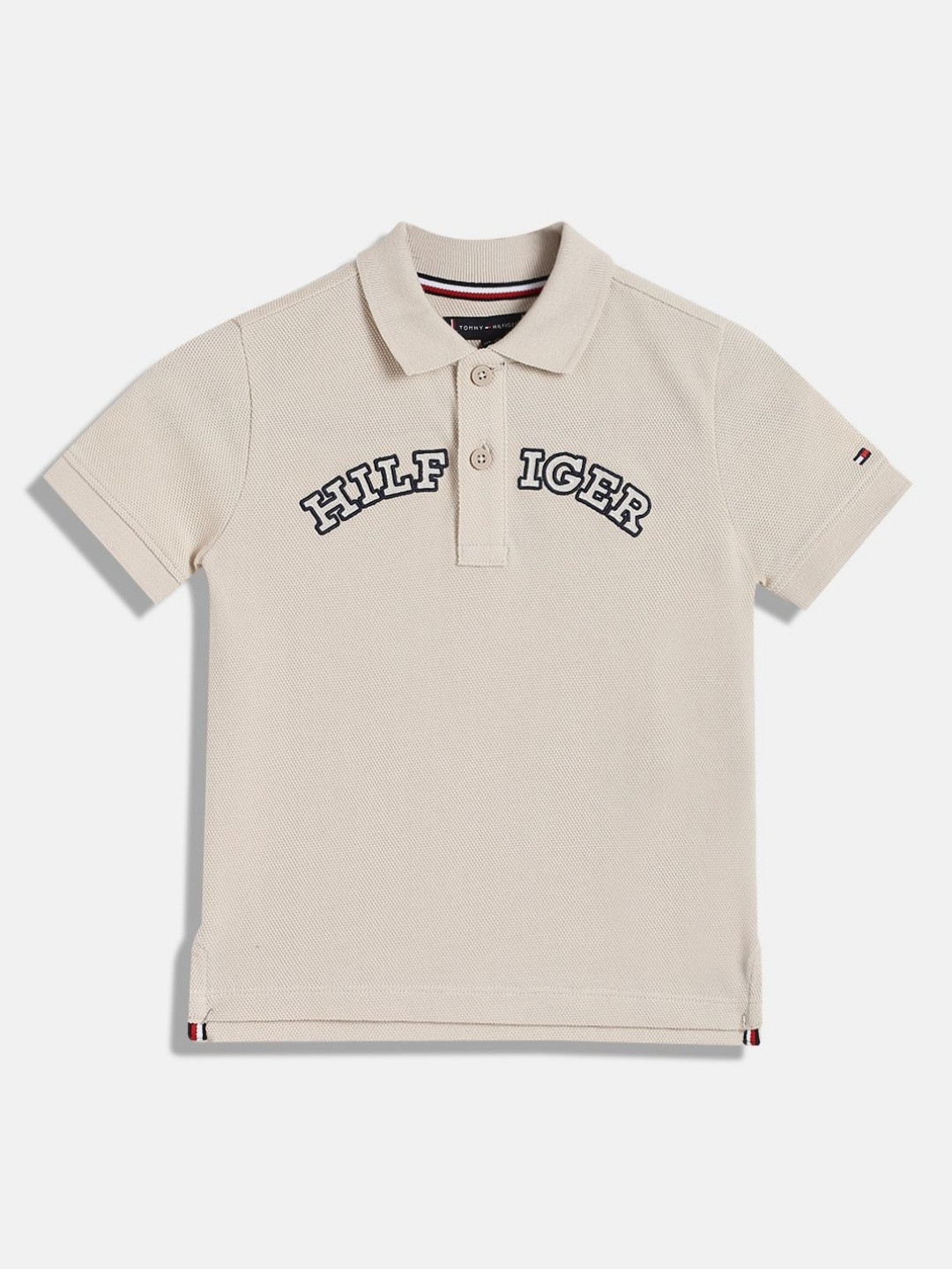 

Tommy Hilfiger Boys Typography Applique T-shirt, Beige