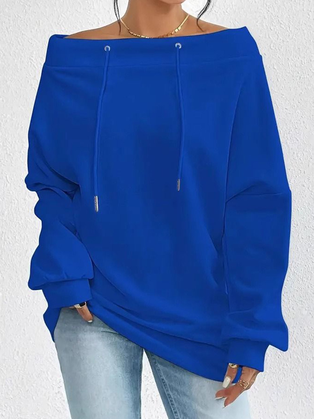 

StyleCast Women Off-Shoulder Pullover, Blue