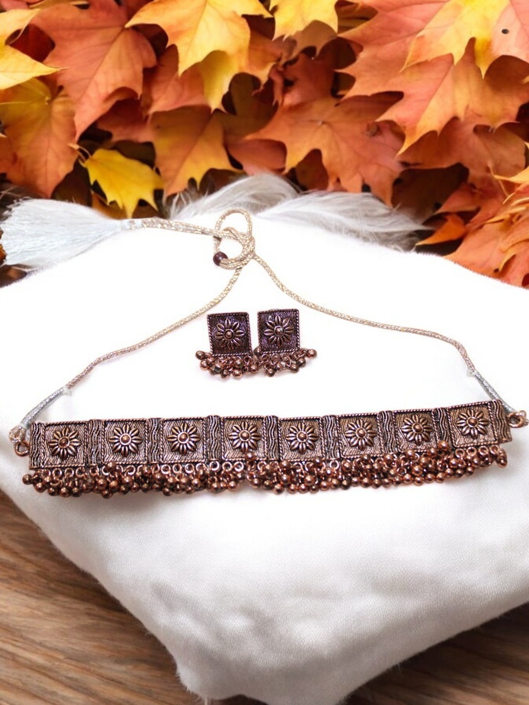 

Jolly Faces Rose Gold Plated Jewellery Set, Copper