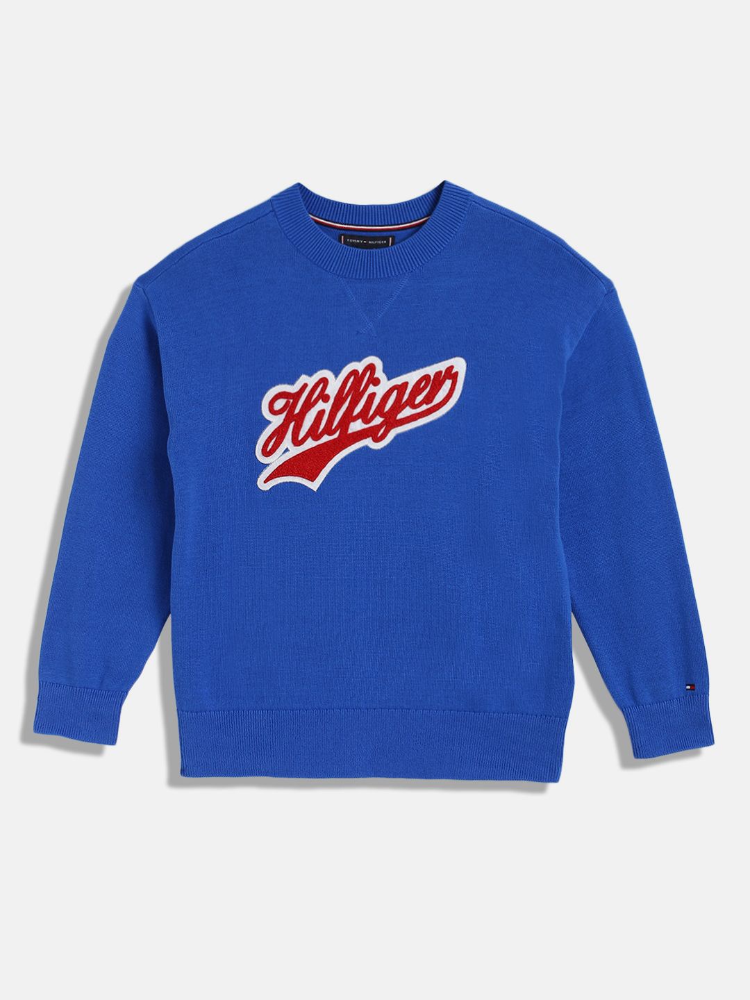 

Tommy Hilfiger Boys Typography Printed Pullover, Blue