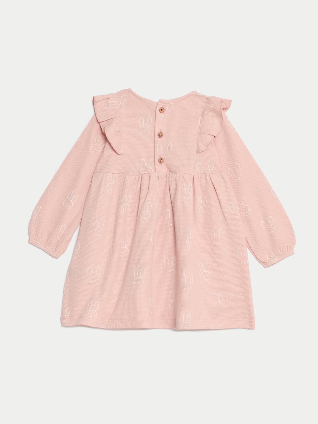 

Marks & Spencer Girls Puff Sleeve Fit and Flare Dress, Pink