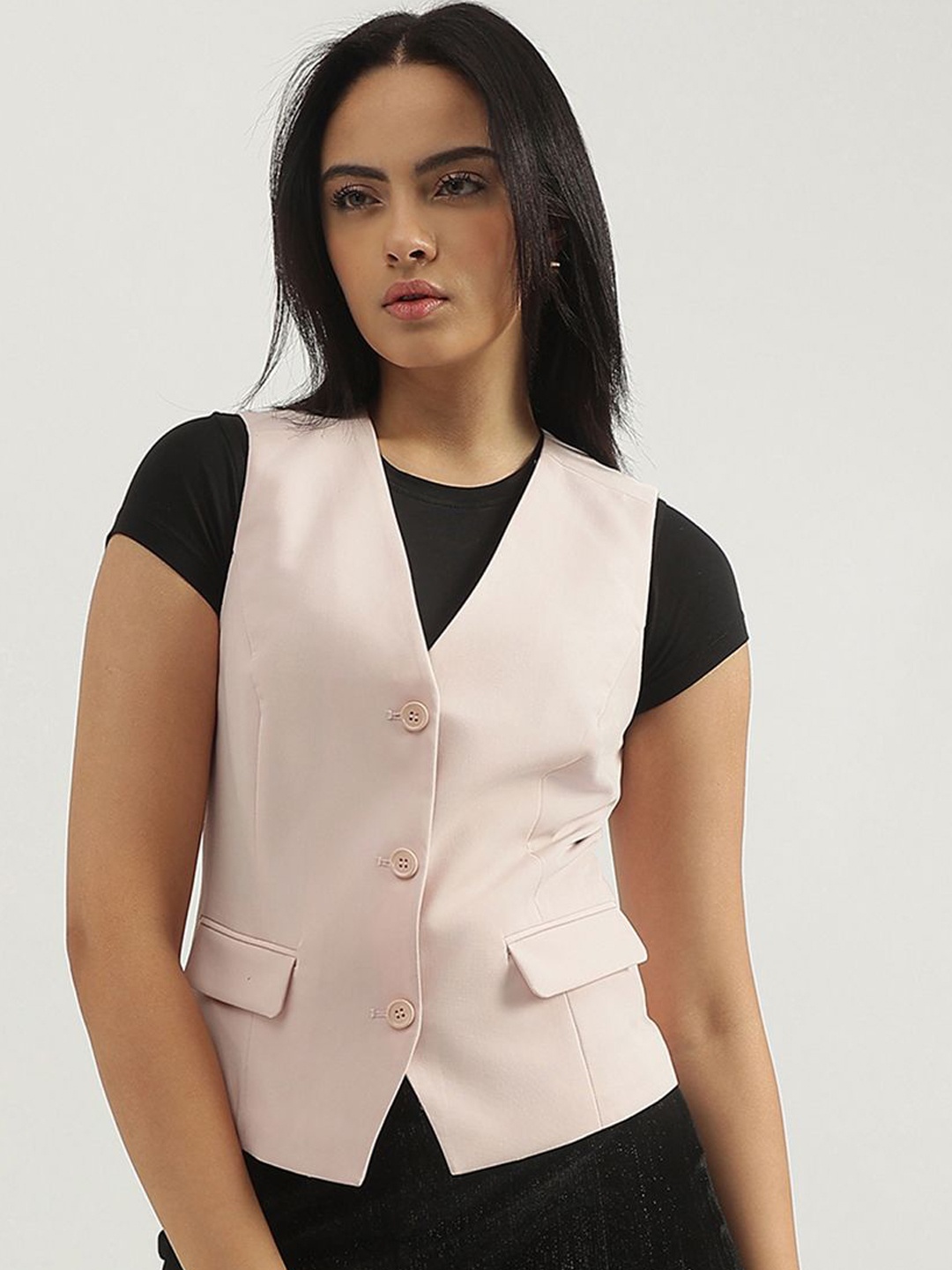 

United Colors of Benetton Women's Slim-Fit Waistcoat, Pink