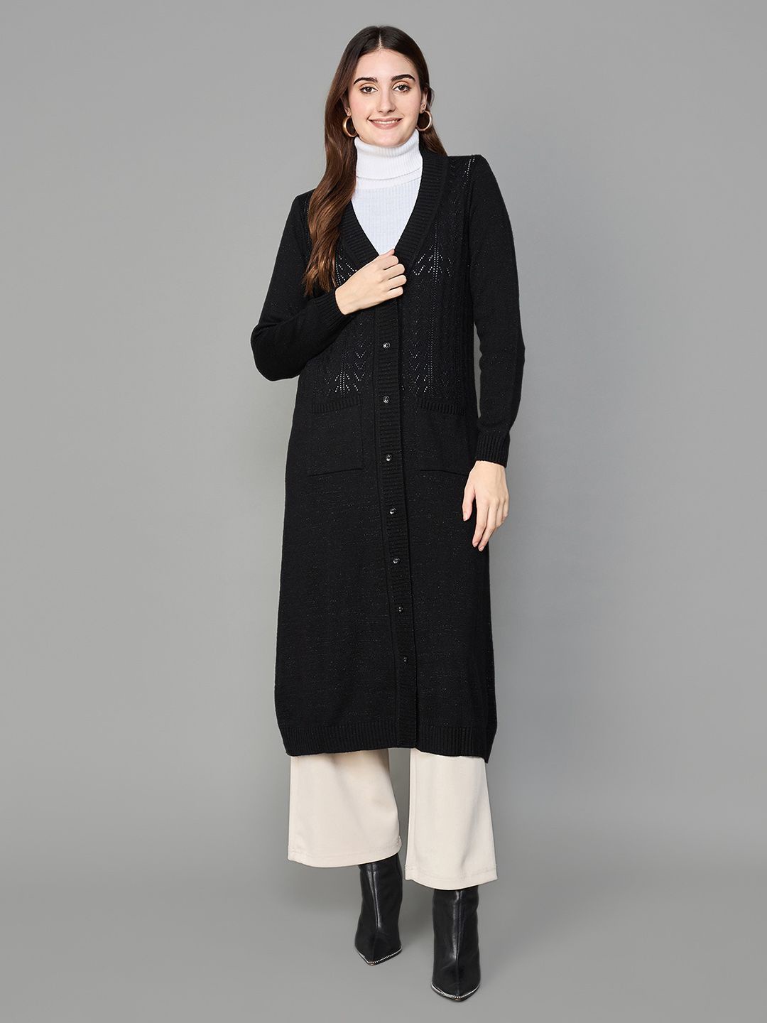 

Melange by Lifestyle Women Button Shrug, Black