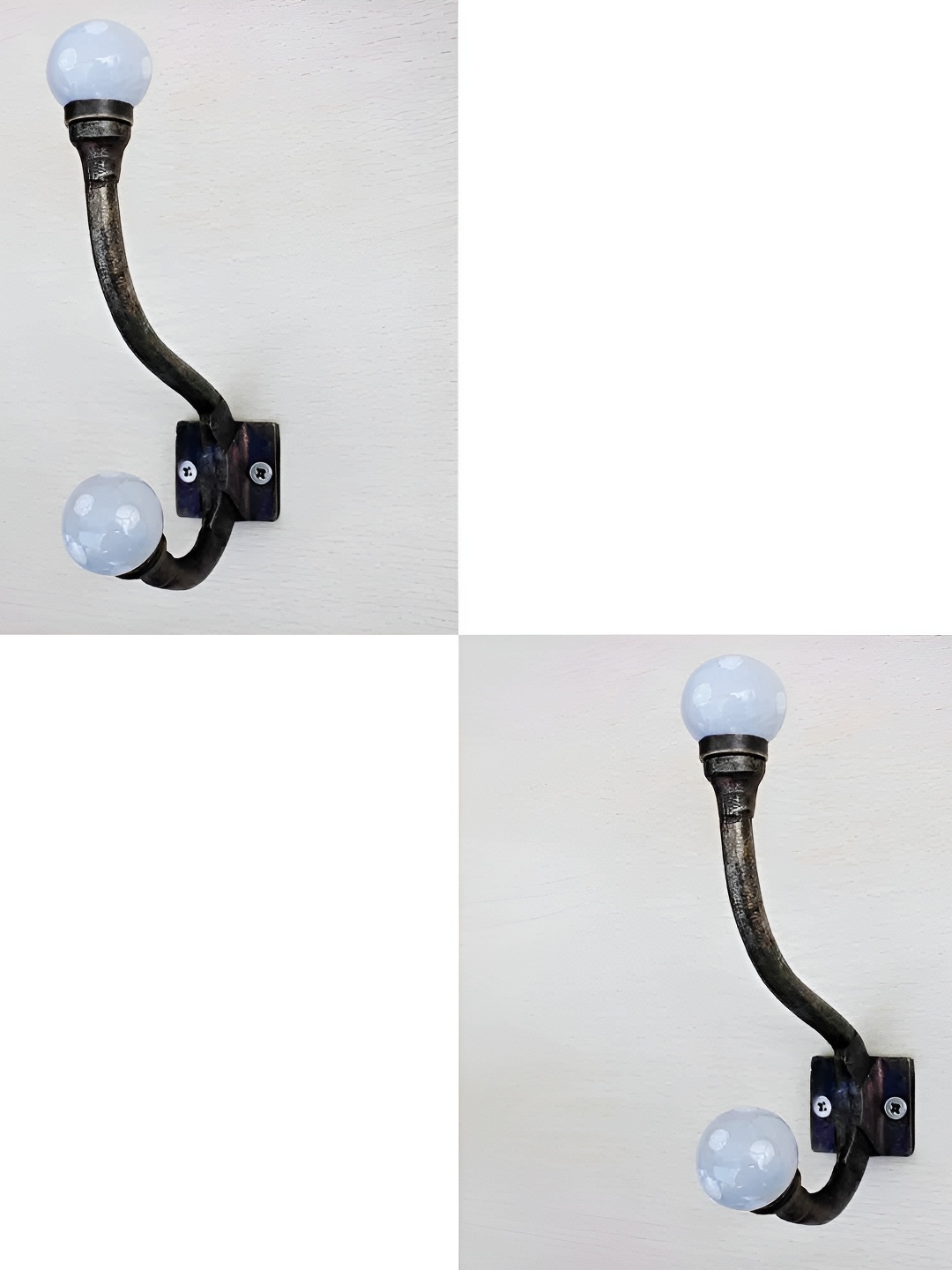 

IndianShelf Grey 2 Piece Ceramic Dot Cloth Hangers Coat Hooks