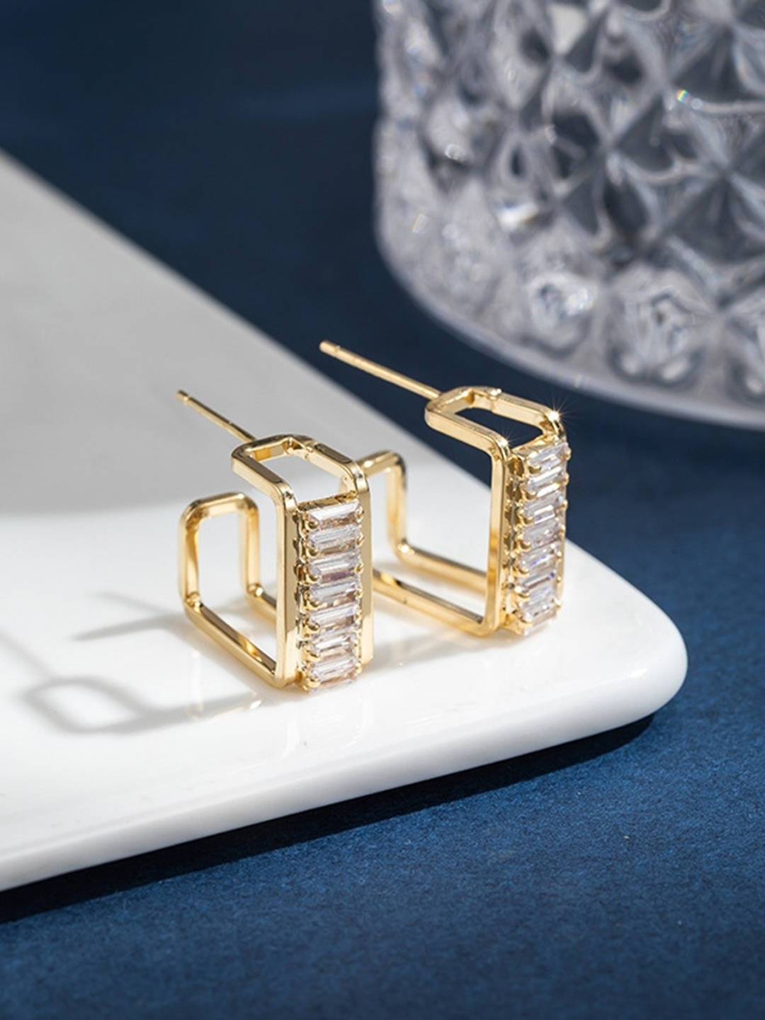 

DESTINY JEWELS Gold Plated Contemporary Studs
