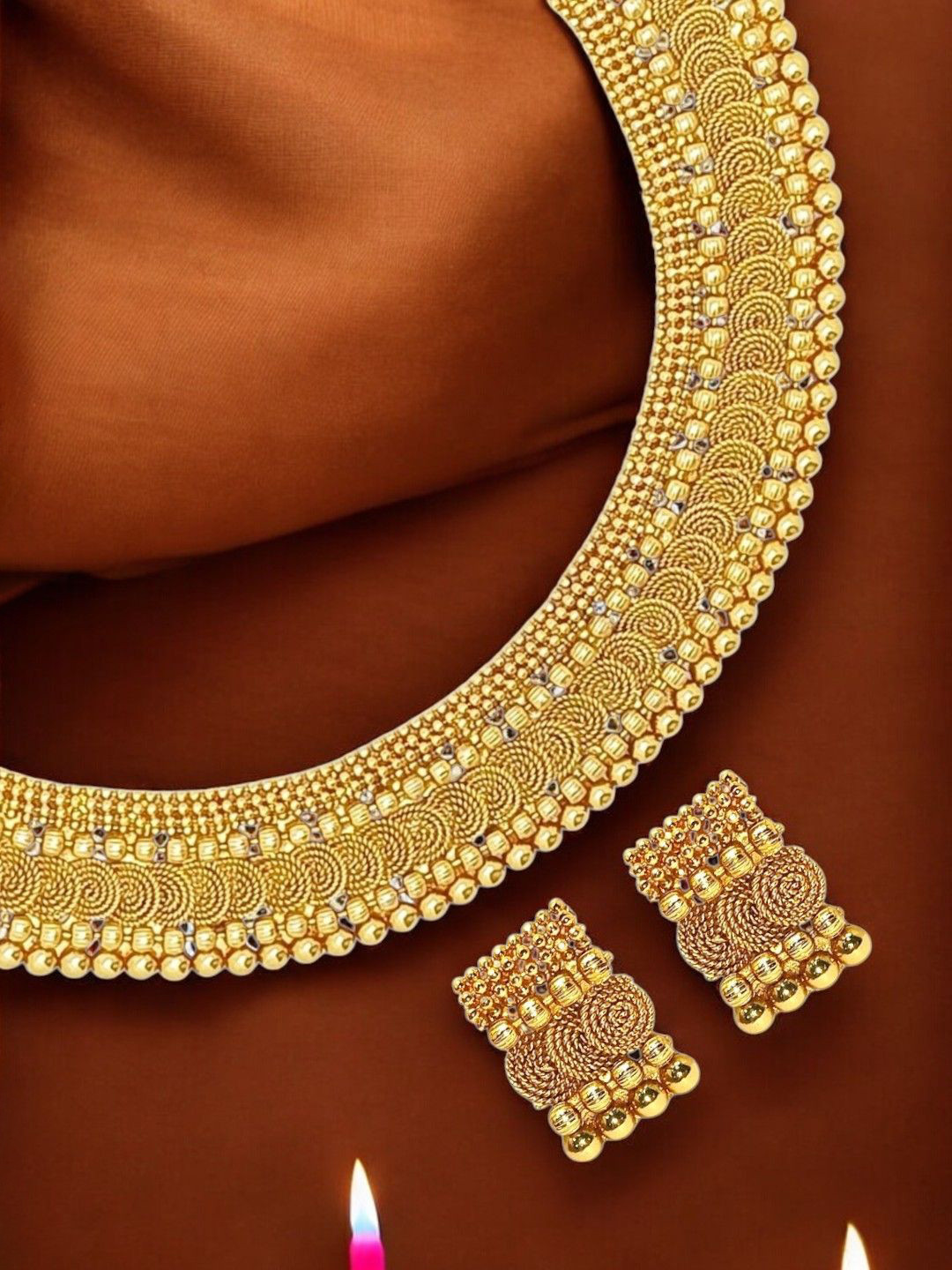 

FEMMIBELLA Gold Plated Jewellery Set
