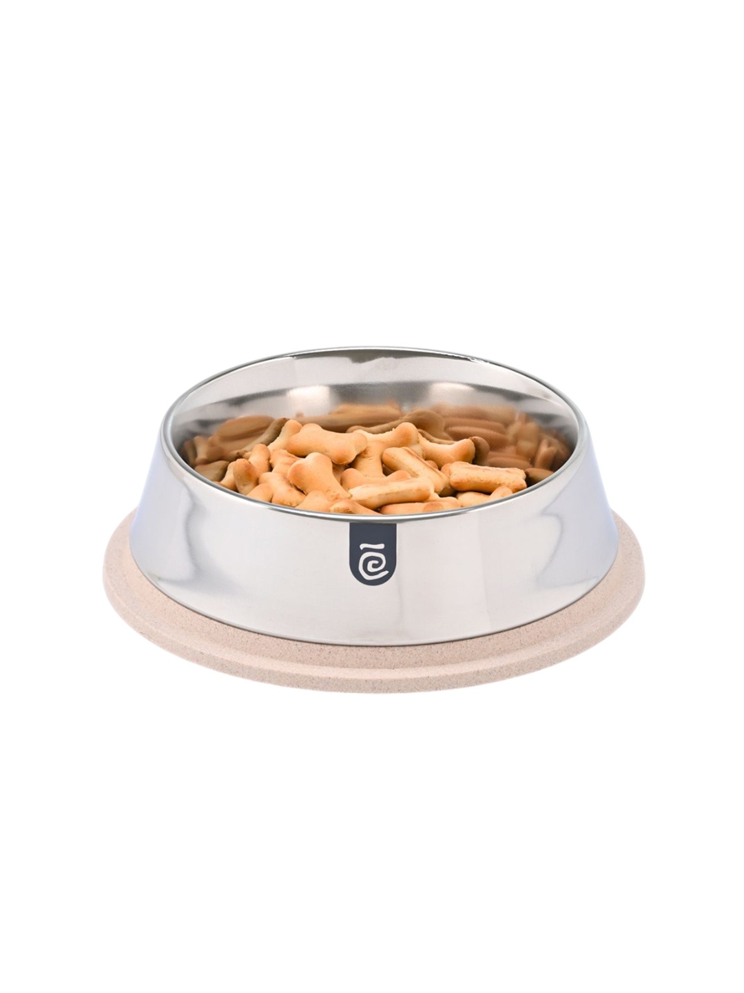 

eha Sand Castle Anti-Skid Round Pet Bowl, Off white