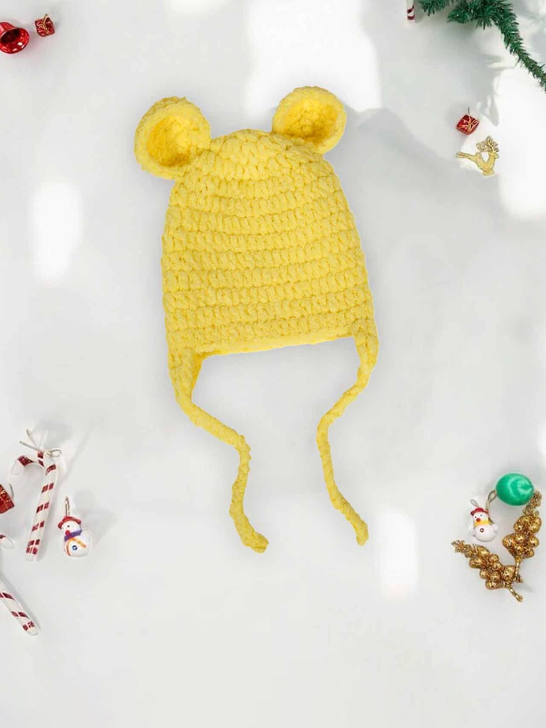 

LITTLE GINNIE Kids Self-Design Turkey Cap, Yellow