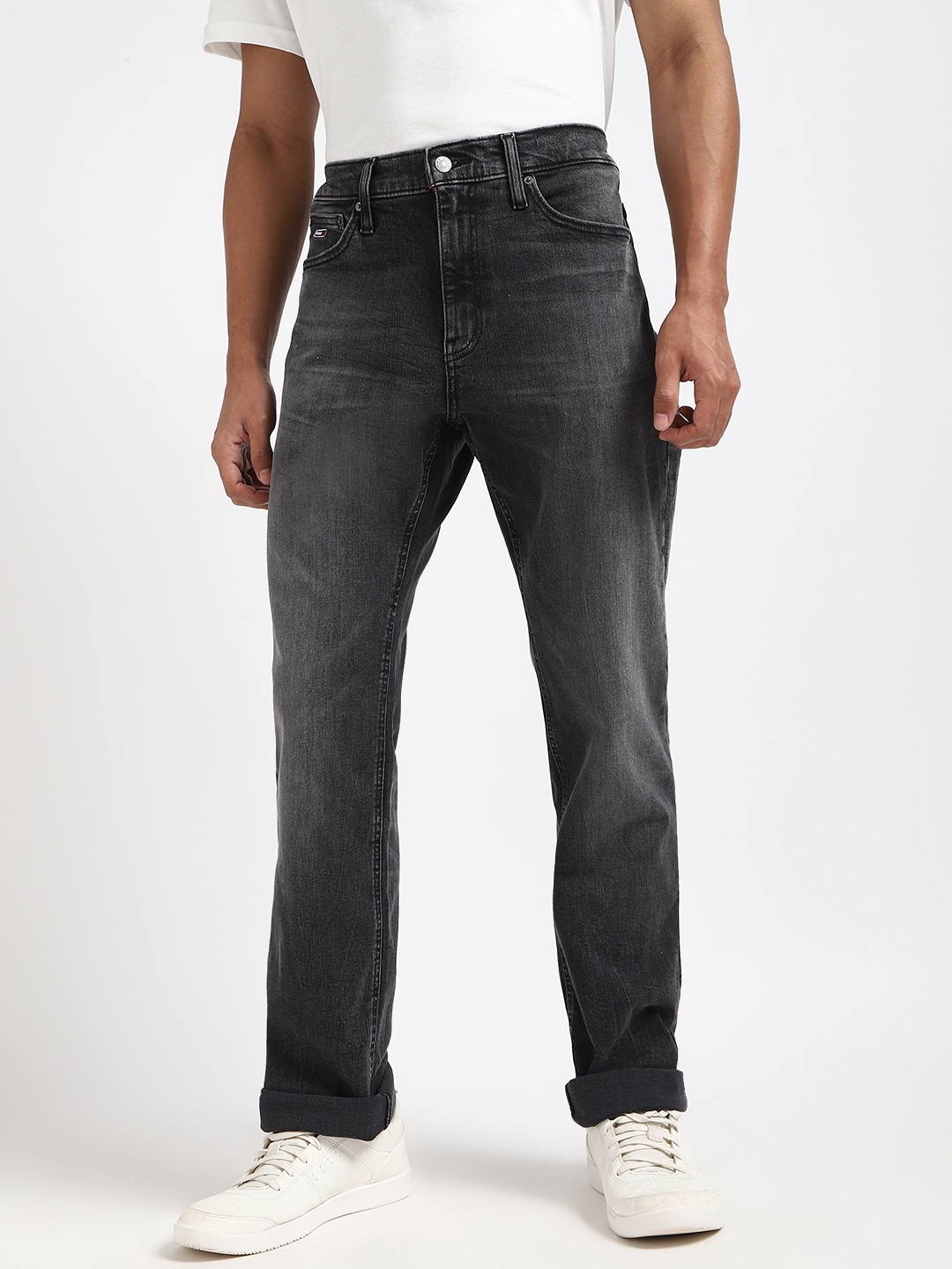 

Tommy Hilfiger Fashion Men Cotton Heavy Fade Jeans, Black