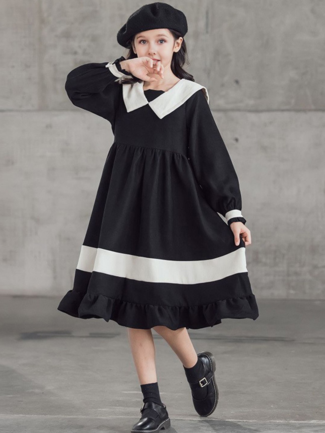 

INCLUD Girls Fit & Flare Dress, Black