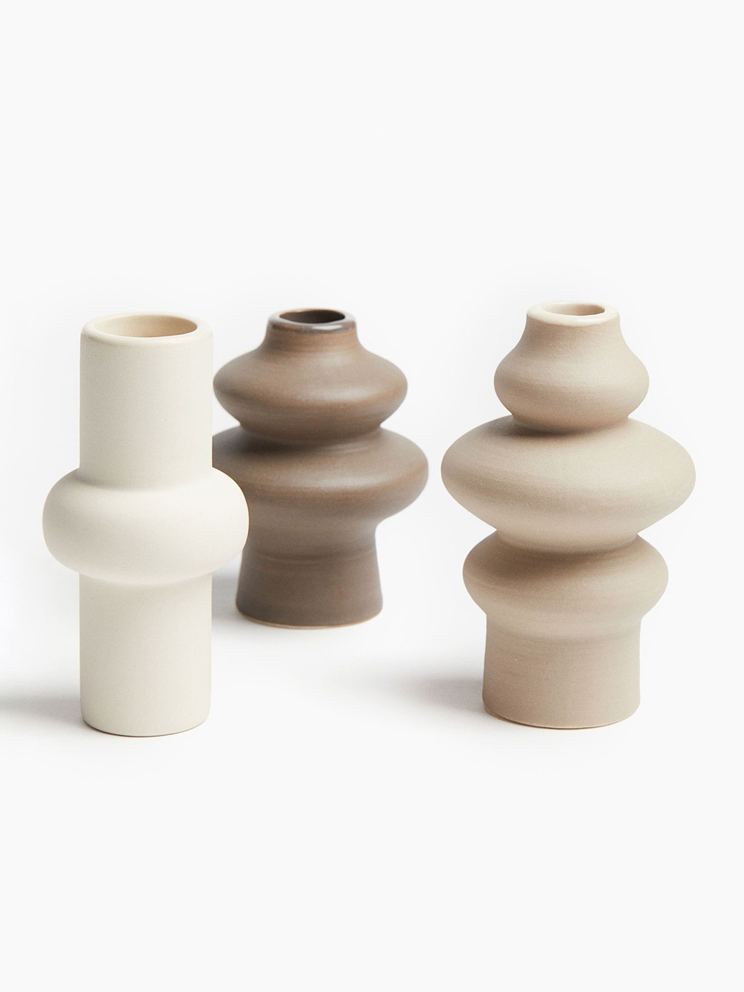 

H&M 3-Pack Mini Stoneware Vases, Beige