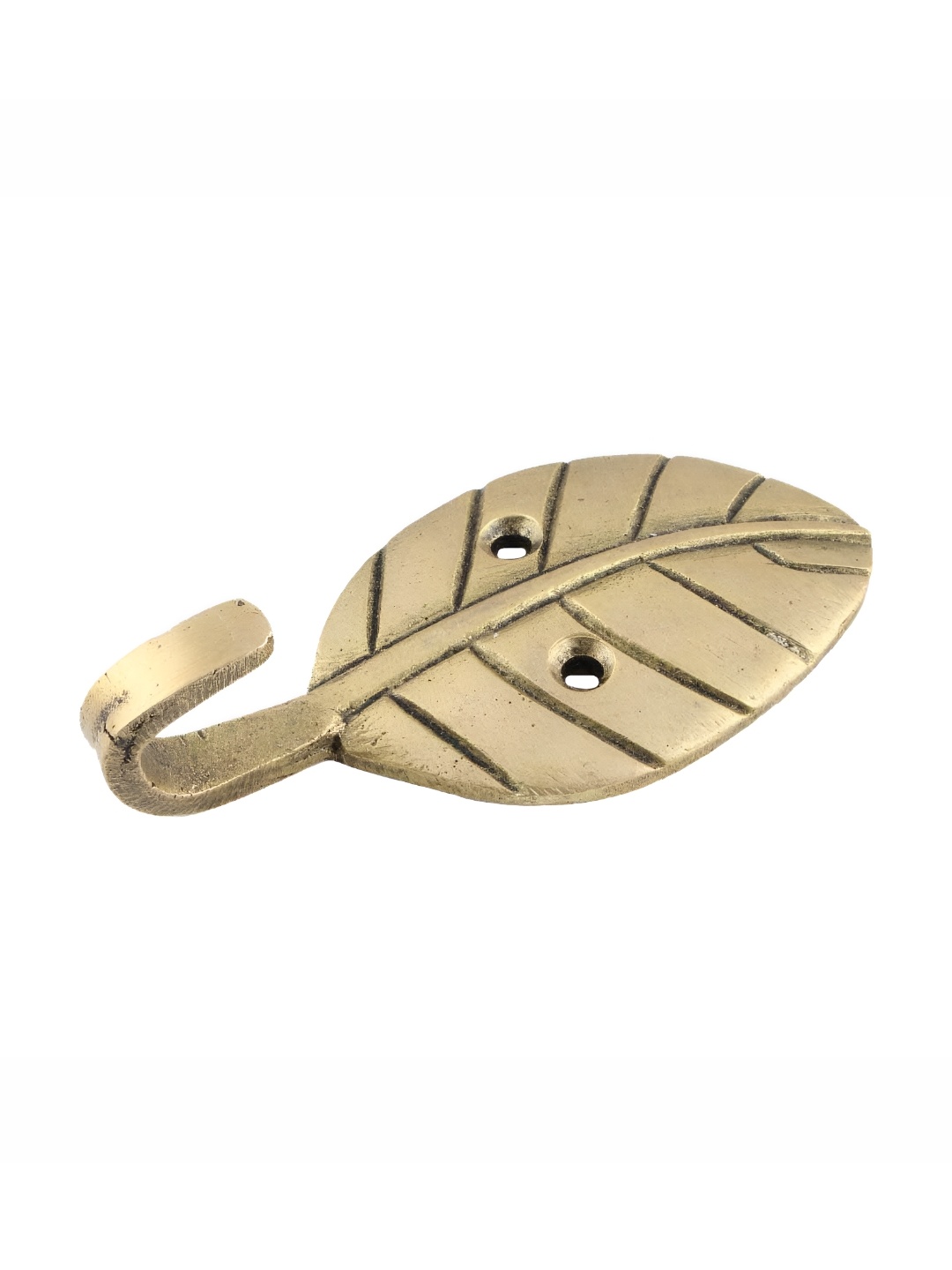 

IndianShelf Gold Toned Brass Betel Leaf Door Hangers for Clothes Wall Hooks