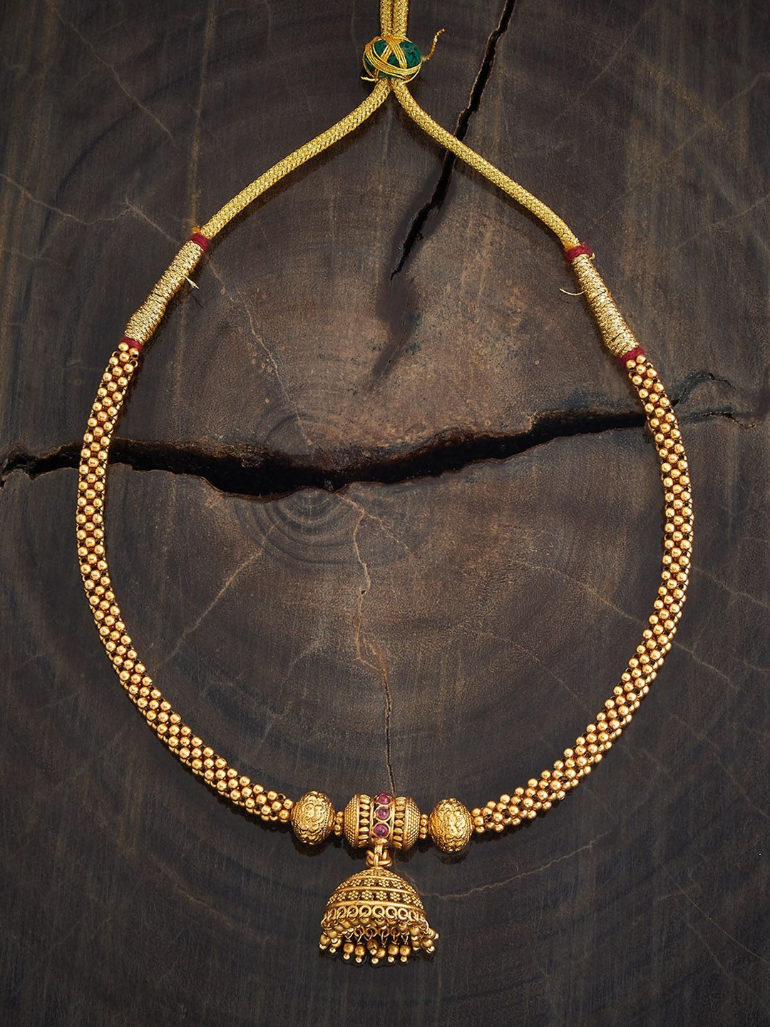 

Kushal's Fashion Jewellery Gold-Plated Antique Necklace