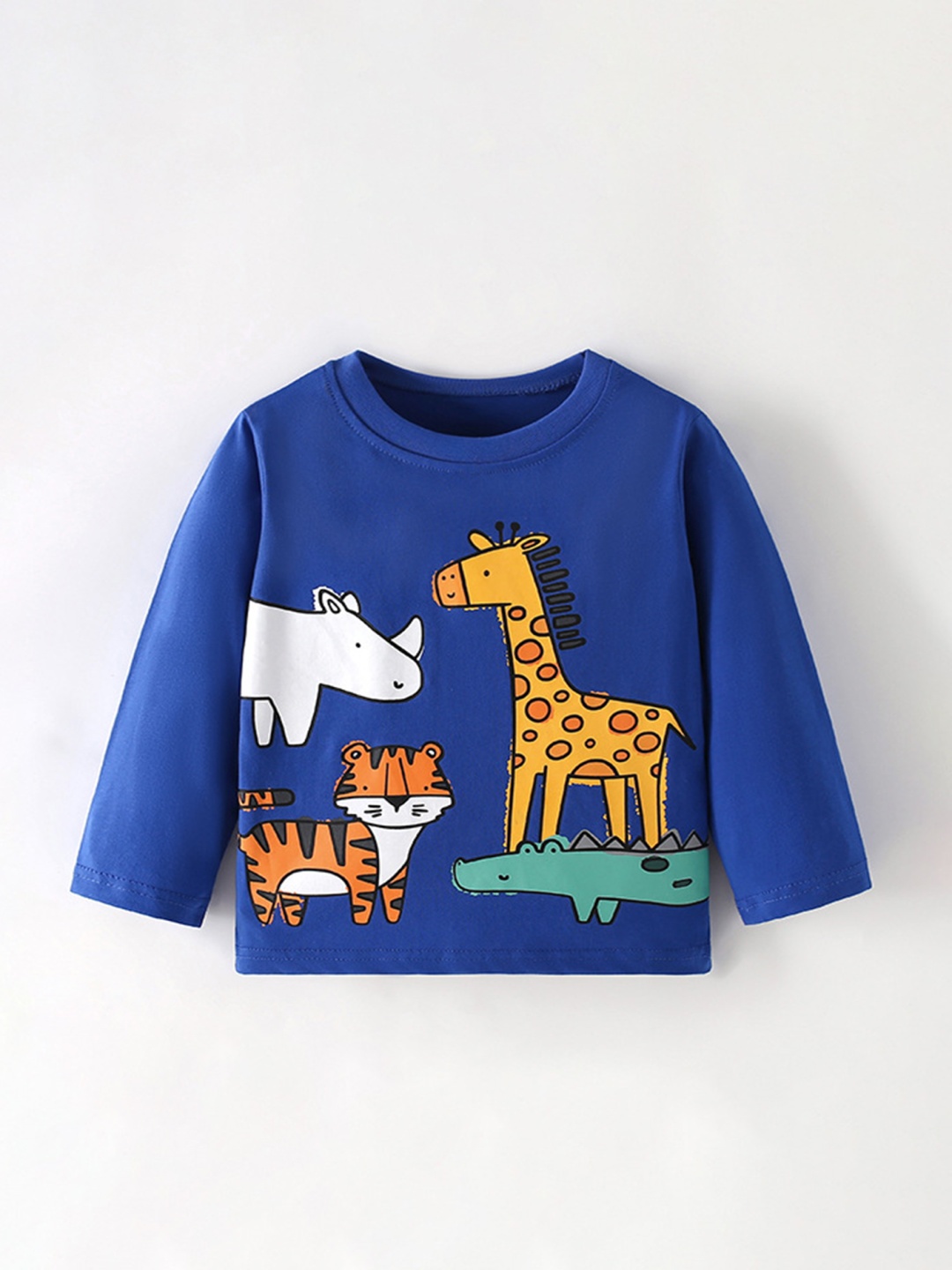 

LULU & SKY Boys Printed Applique T-shirt, Blue