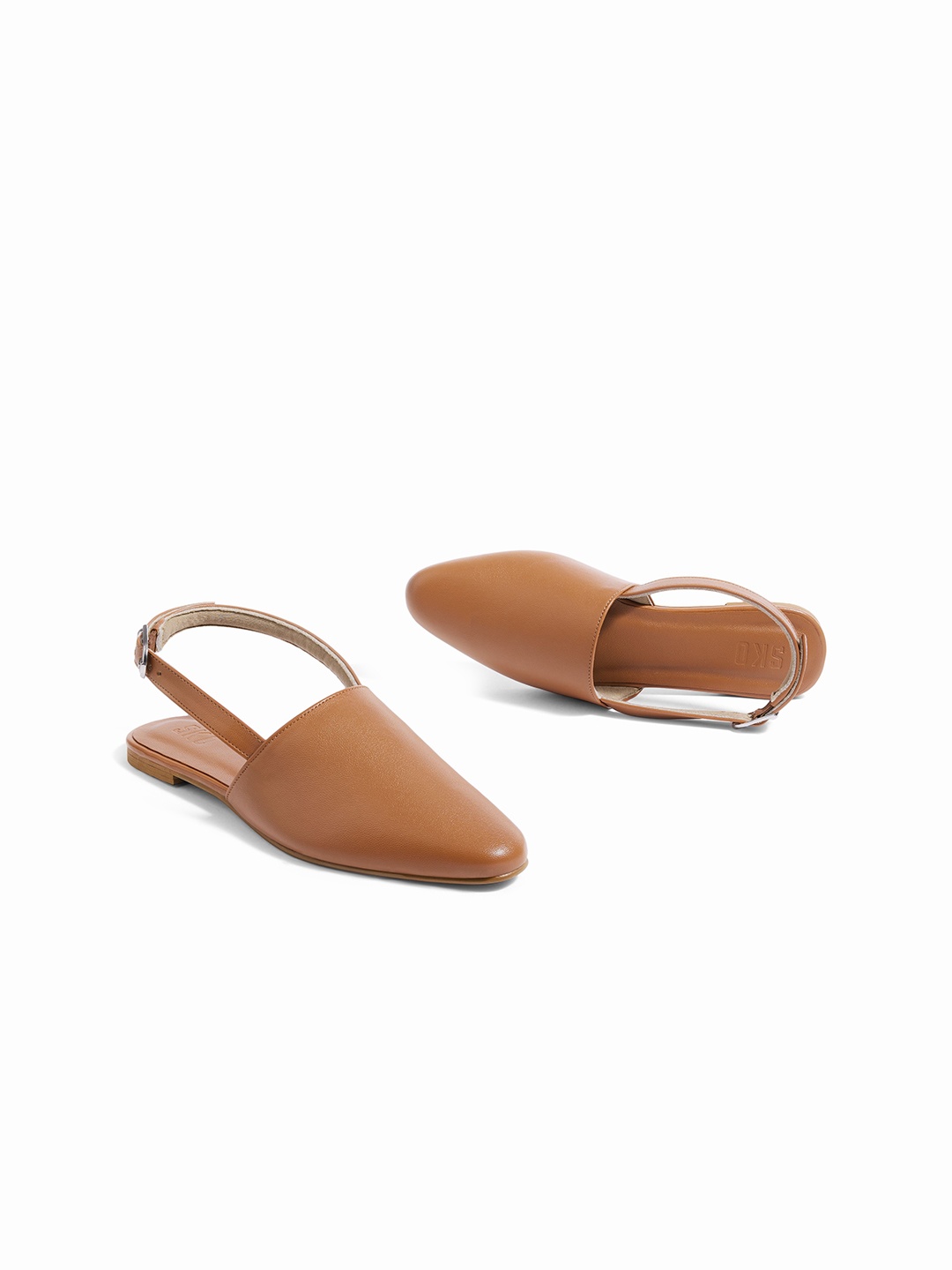 

SKO Women Mules Flats, Tan