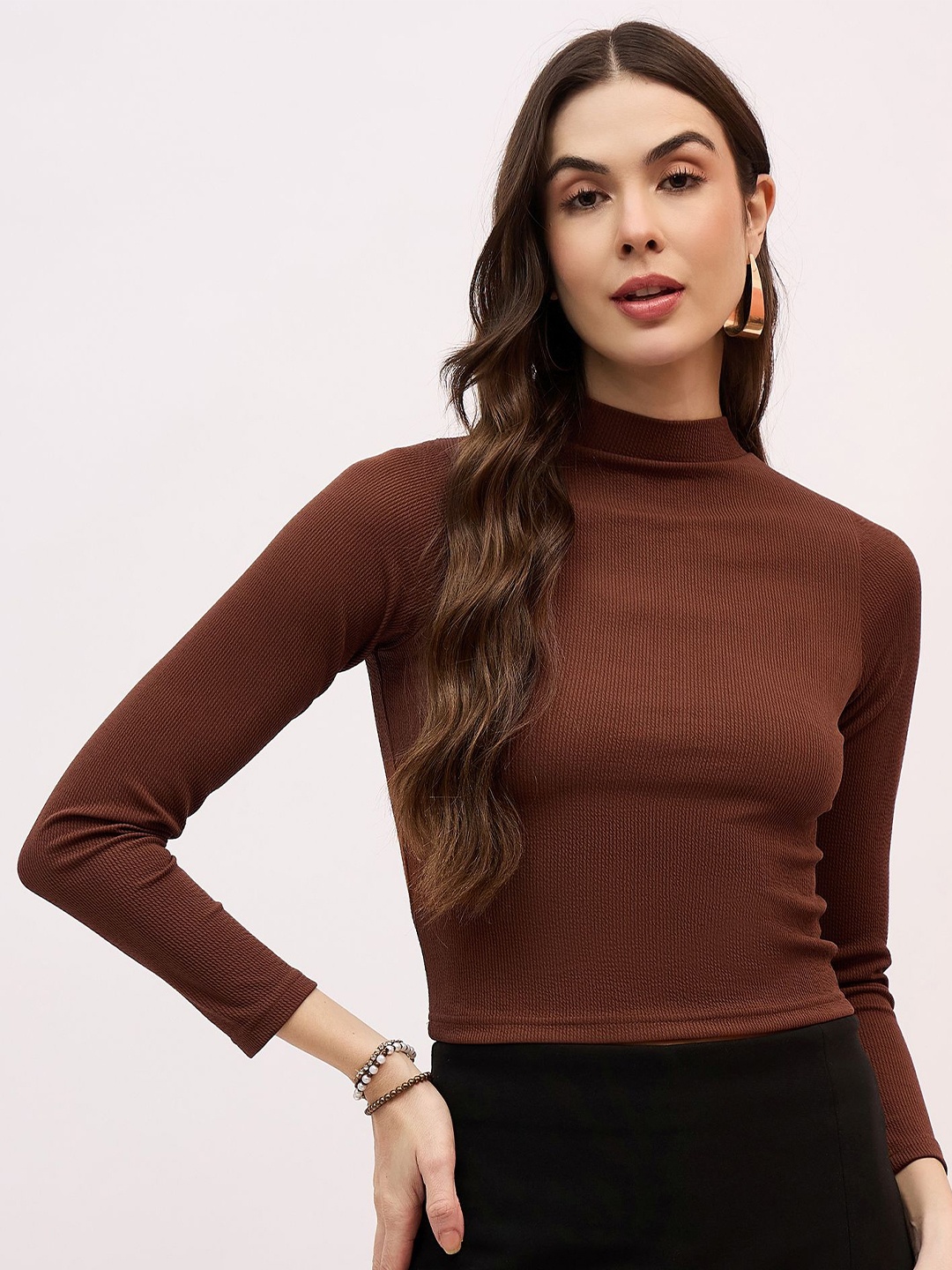 

Mayra Women Crop Top, Brown