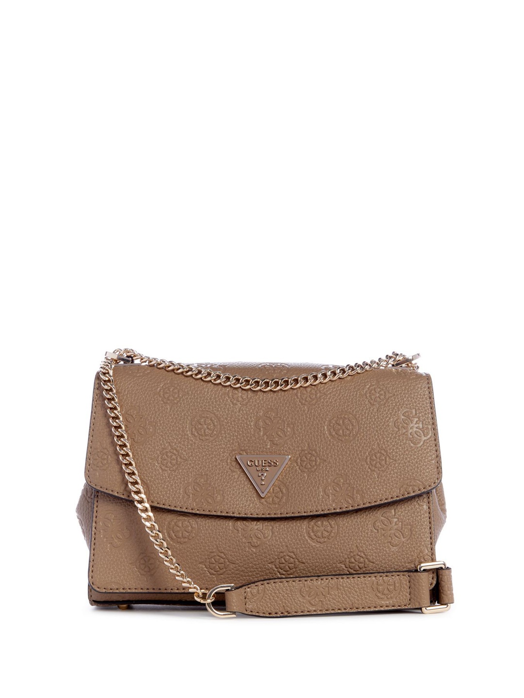 

GUESS Women Textured Structured Sling Bag, Brown