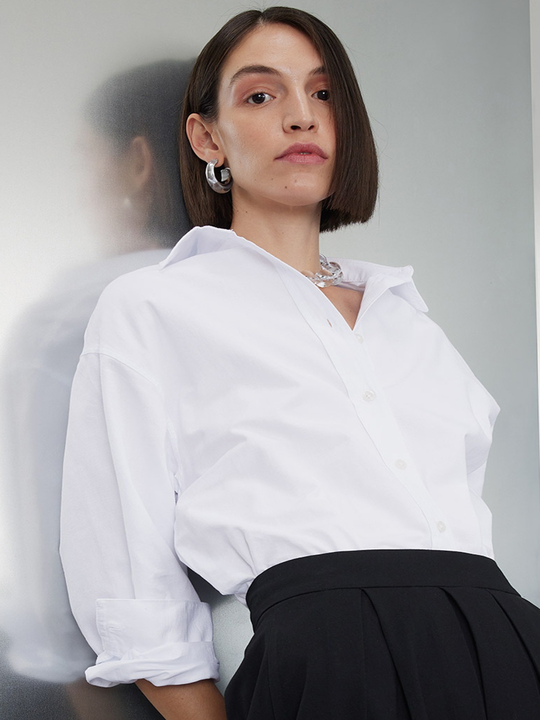 

DeFacto Women Opaque Casual Shirt, White