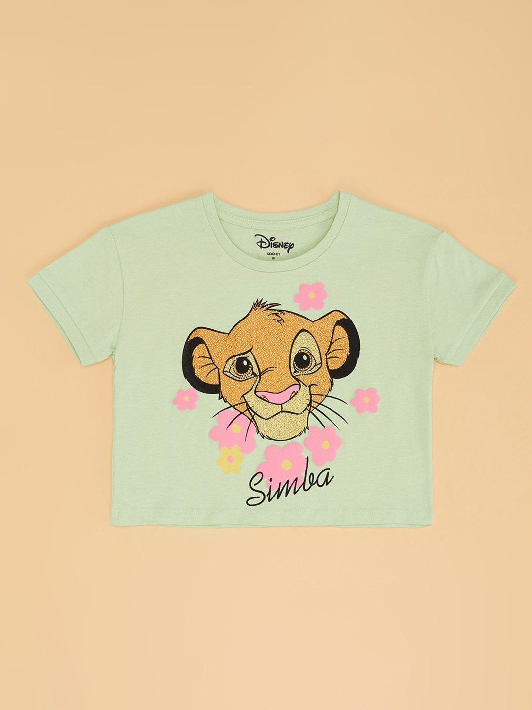 

Pantaloons Junior Girls Graphic Printed Relaxed Fit Cotton T-shirt, Green
