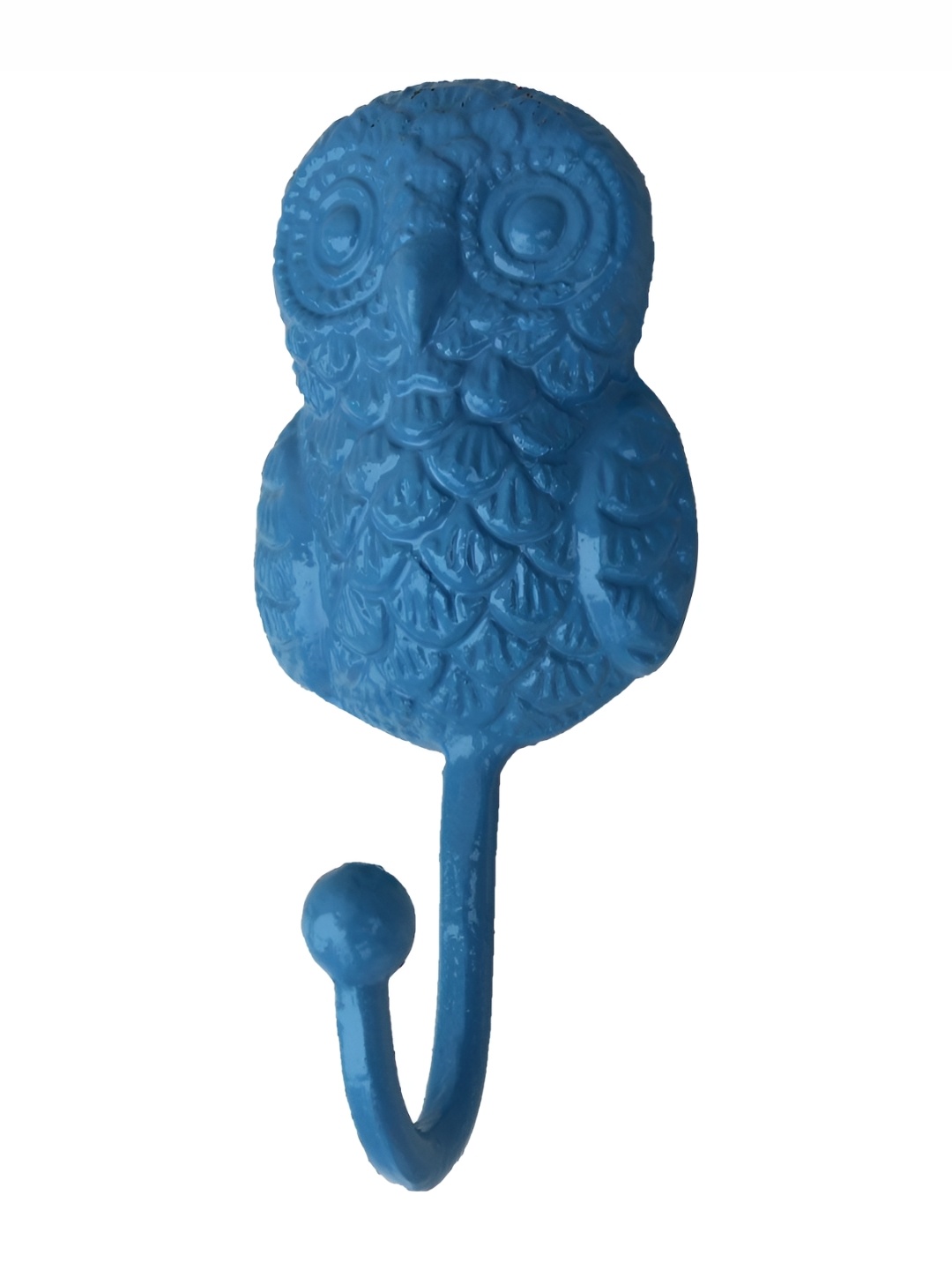 

IndianShelf Blue Owl Textured Wall Hooks