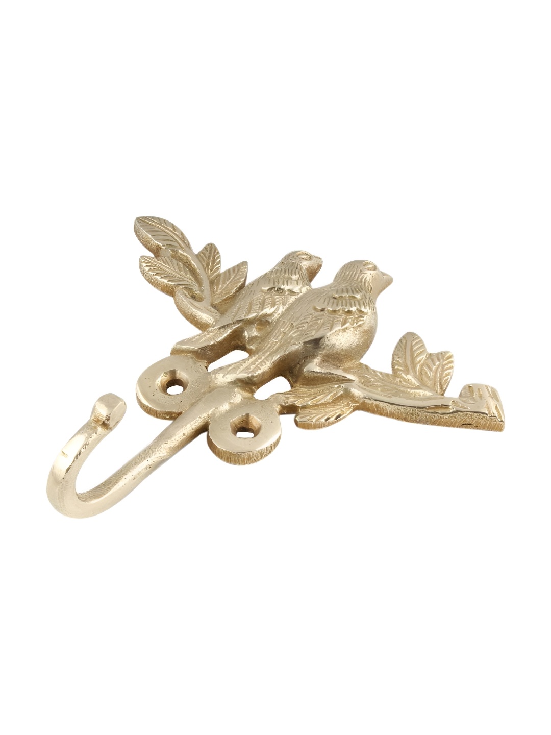 

IndianShelf Gold Toned Brass Birds Wall Hooks