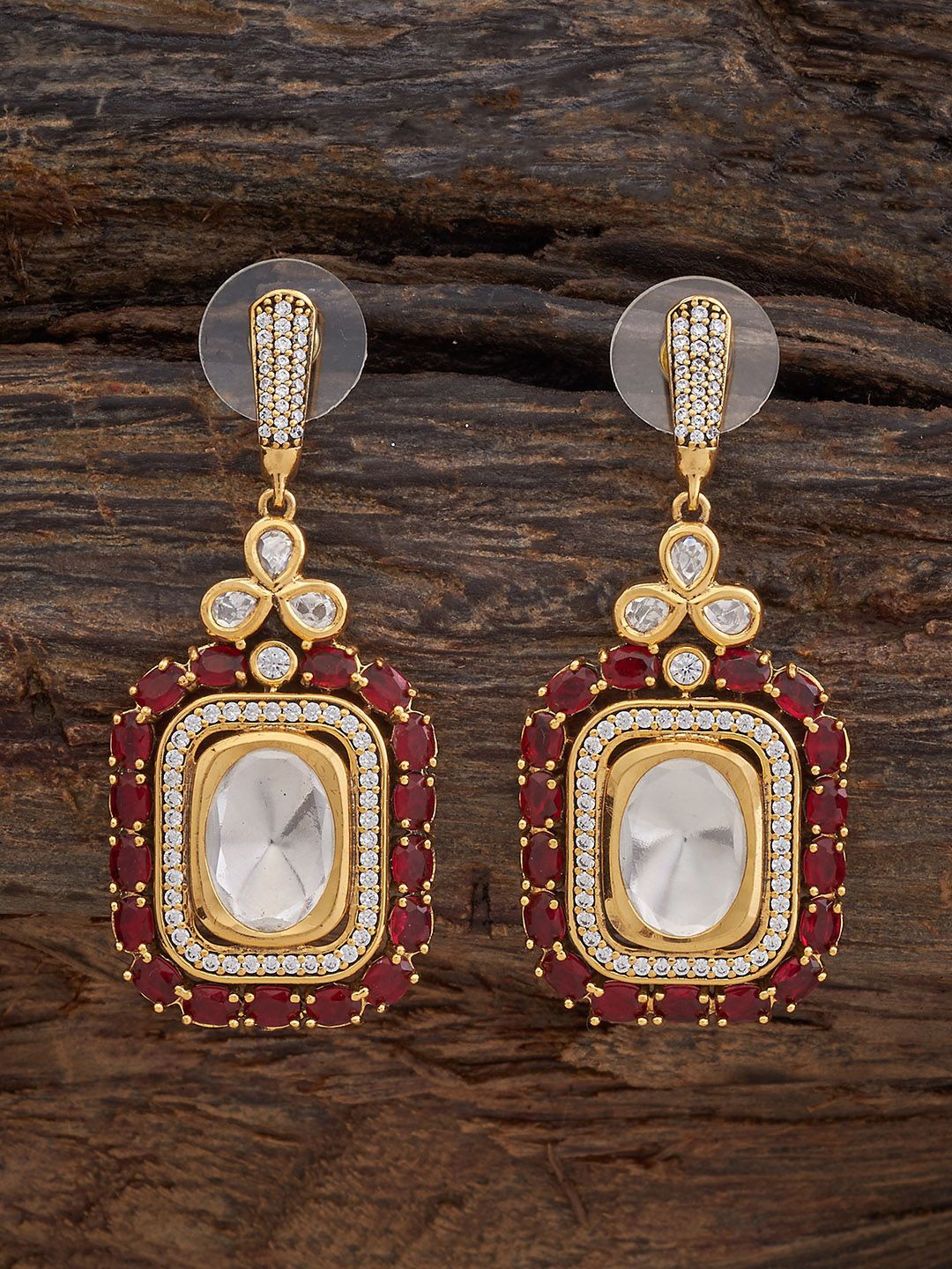 

Kushal's Fashion Jewellery Contemporary Drop Earrings, Red