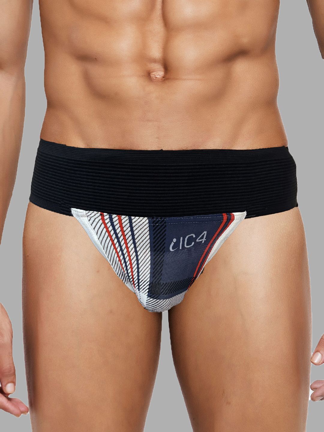 

IC4 Checked Gym Supporter Briefs 0CHECKS201, Navy blue