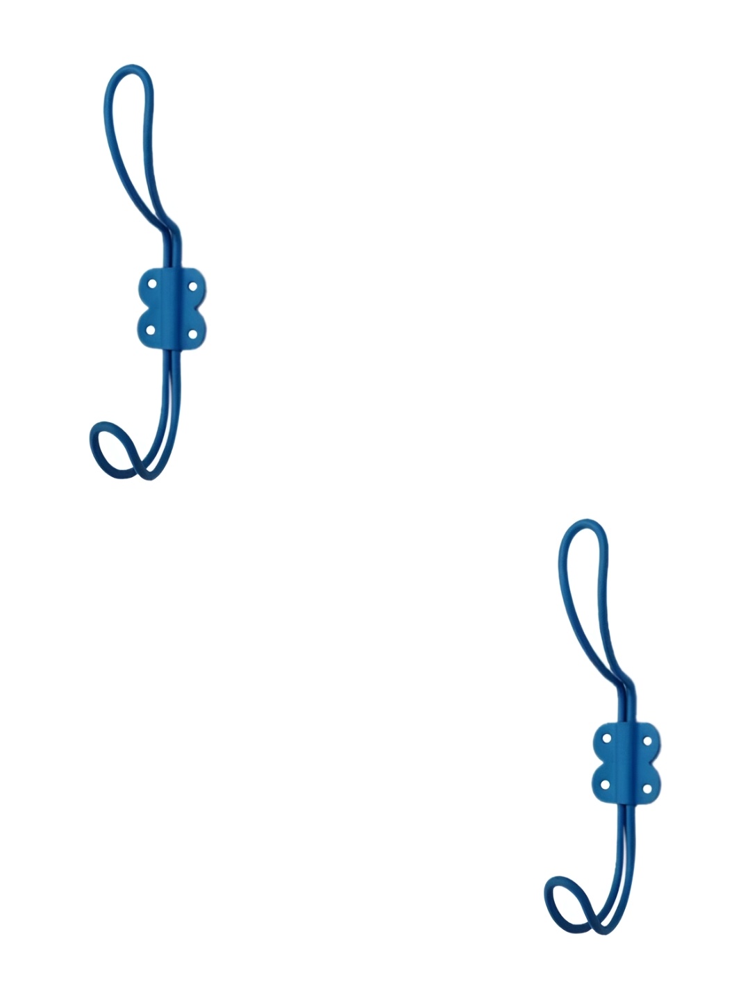 

IndianShelf Blue 2 Pieces Iron Robe Wall Hooks