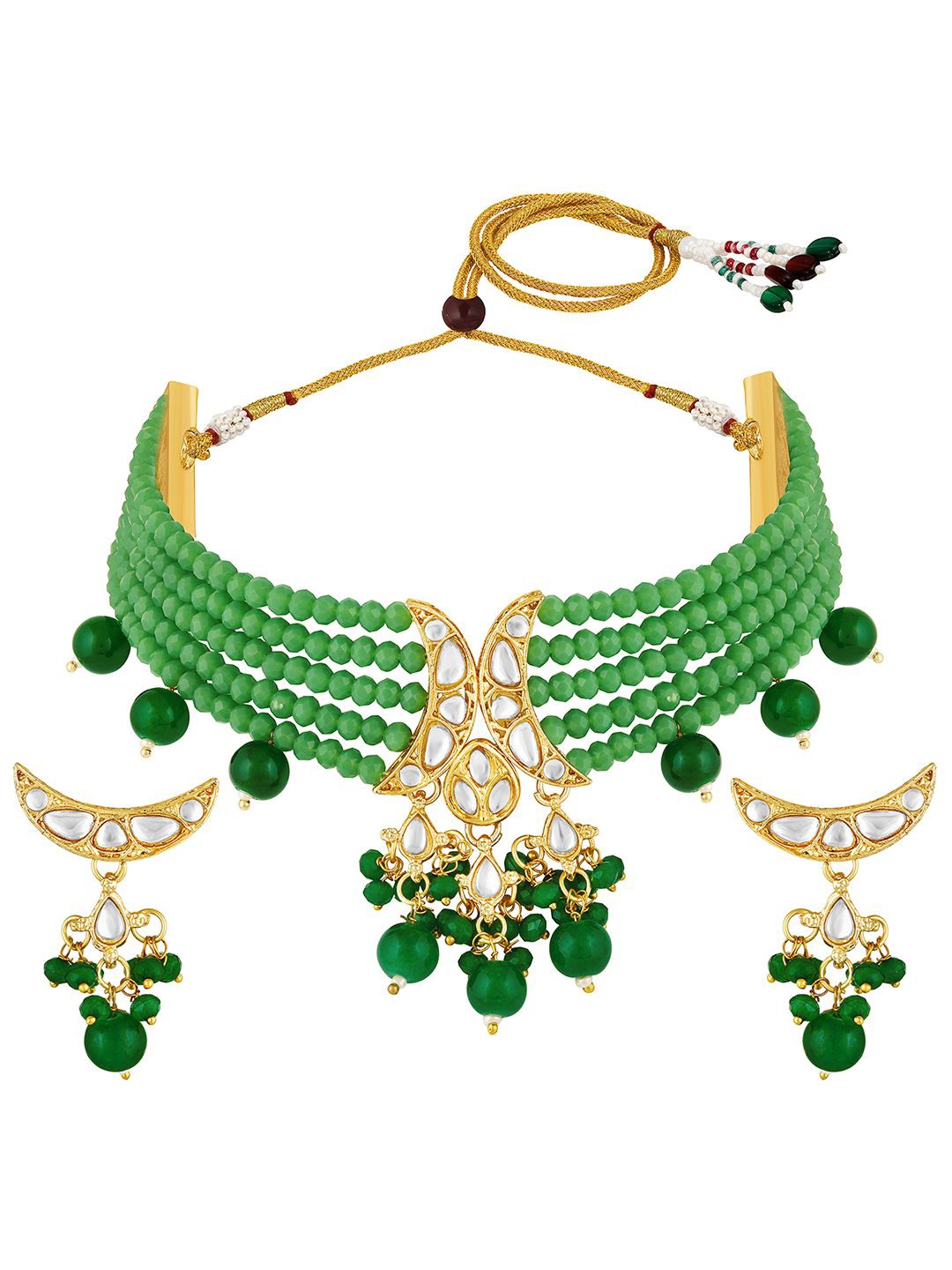 

Peora Gold-Plated Kundan-Studded Jewellery Set