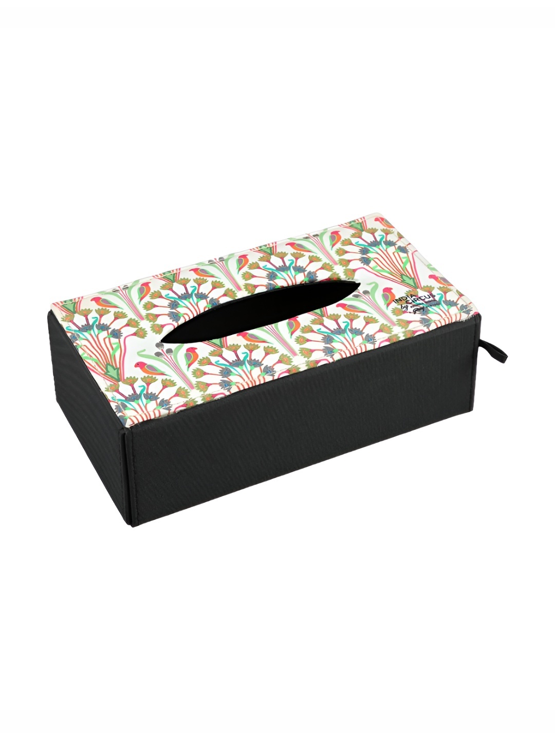 

India Circus by Krsnaa Mehta White Ethnic Printed Tissue Holder