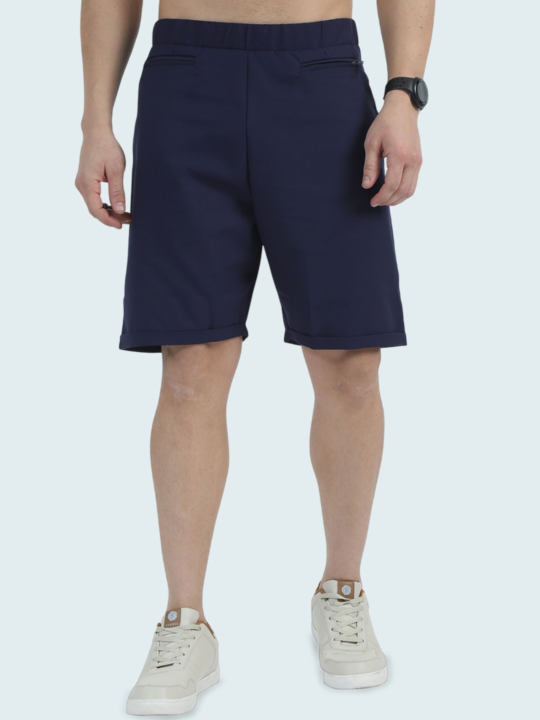 

ECOLINE Clothing Men Outdoor Sports Shorts with Antimicrobial Technology, Navy blue