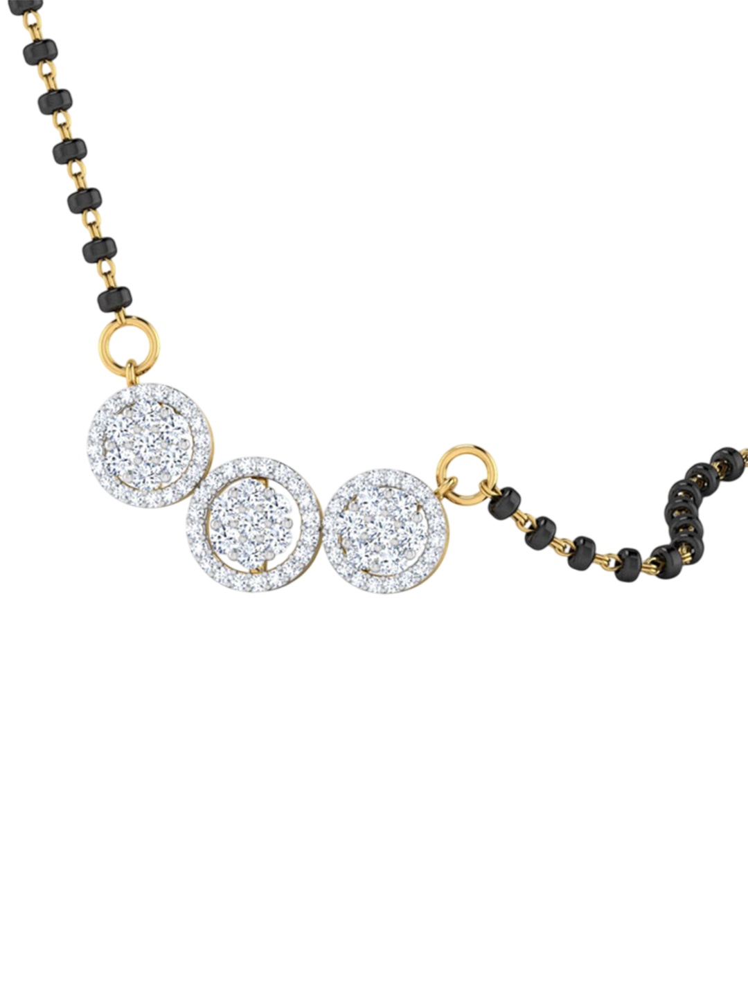 

Wynona Gold-Plated Artificial Stones and Beads Mangalsutra