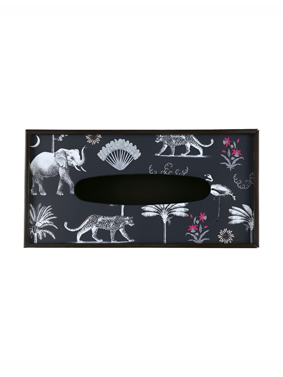 

India Circus by Krsnaa Mehta Animal Printed Black Tissue Holders