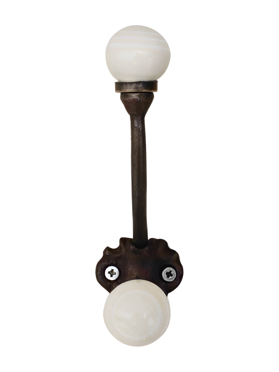 

IndianShelf Beige Coloured Ceramic Strip Clothes Hanger for Wall Coat Hooks