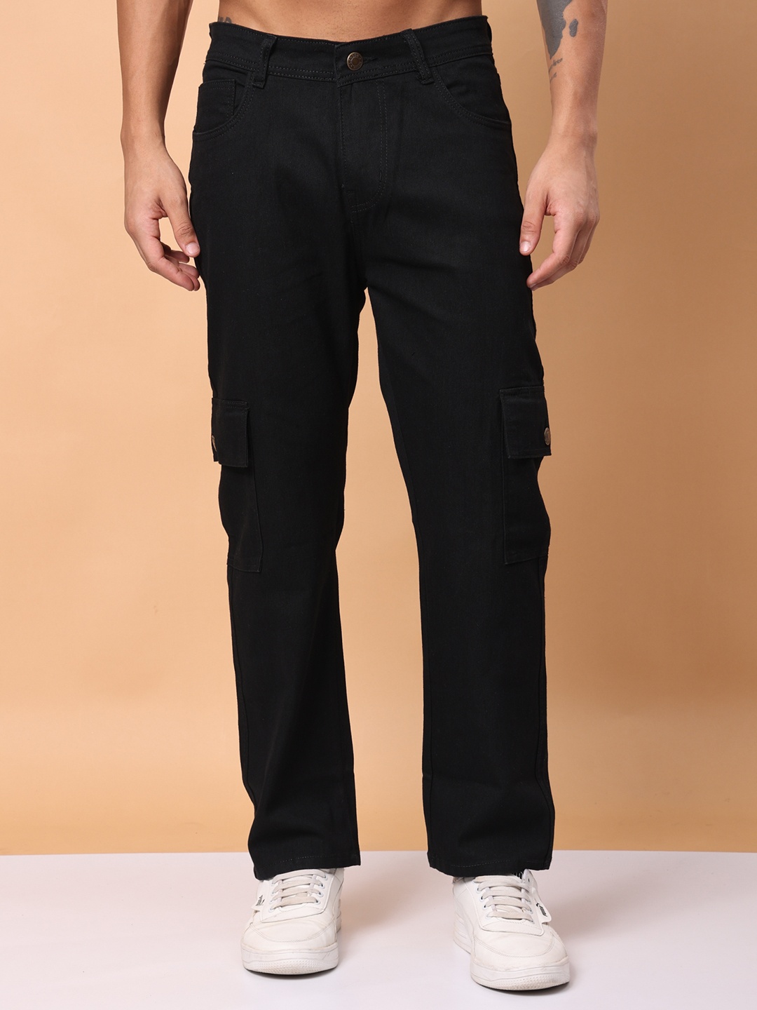 

London Hills Men Stretchable Regular Fit Mid-Rise Jeans, Black