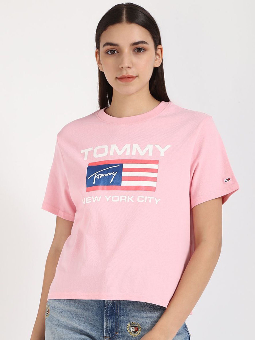 

Tommy Hilfiger Women Typography T-shirt, Pink