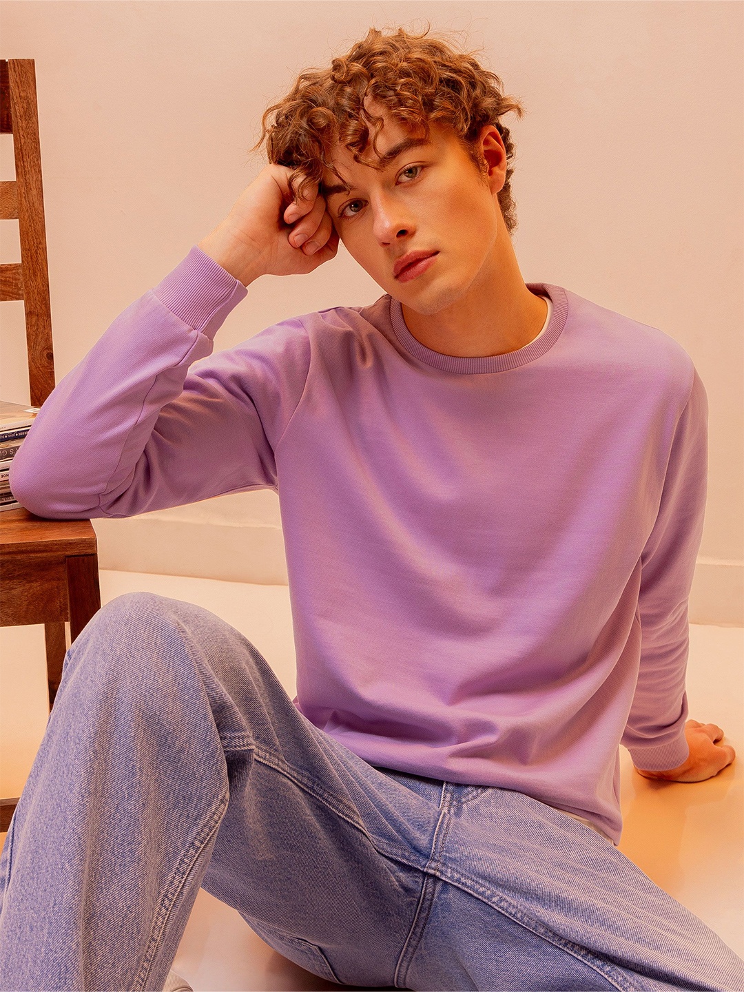 

Beyoung Men Sweatshirt, Purple