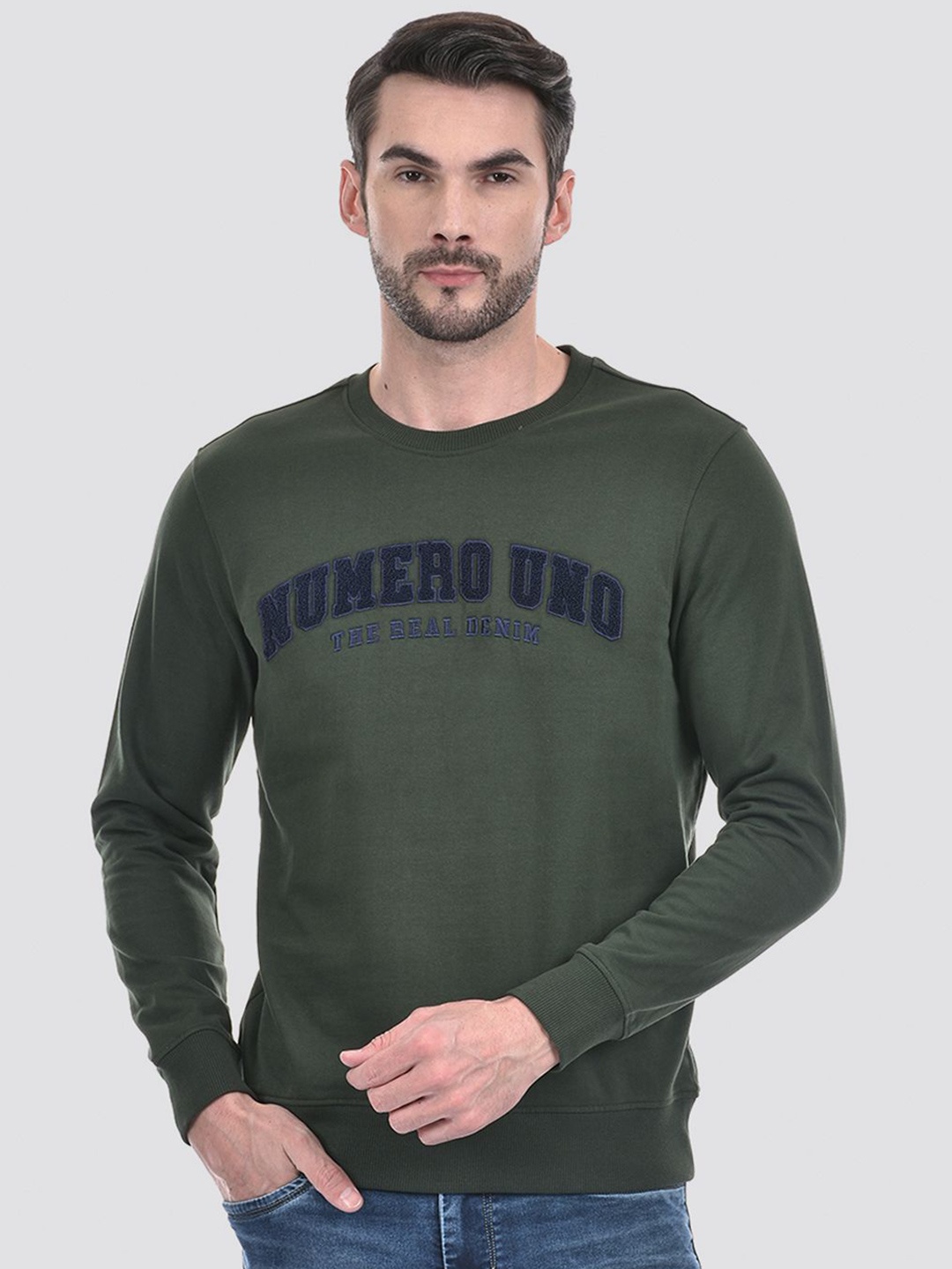 

Numero Uno Men Long Sleeves Sweatshirt, Green