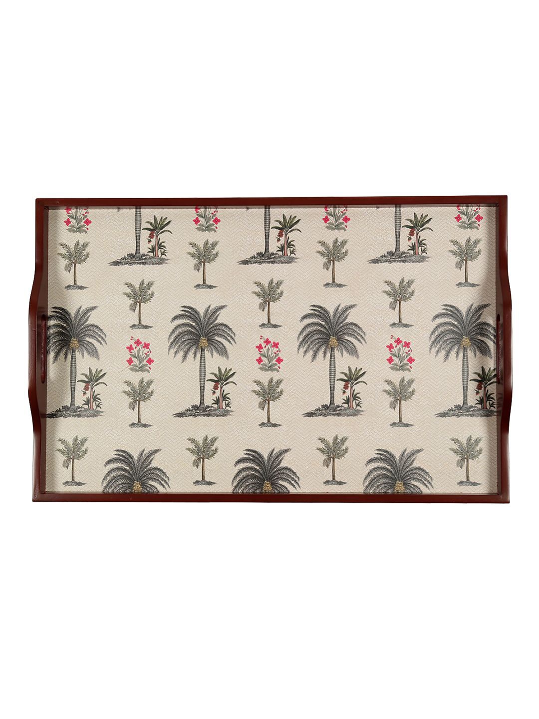 

India Circus by Krsnaa Mehta Cream-Coloured 2024 Wood 1 Pieces Serving Tray