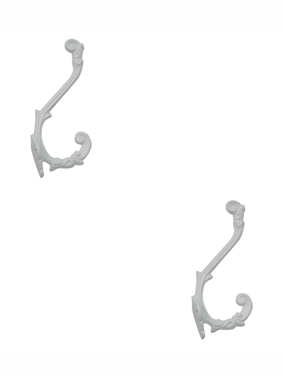 

IndianShelf White 2 Pieces Metal Wall Hooks