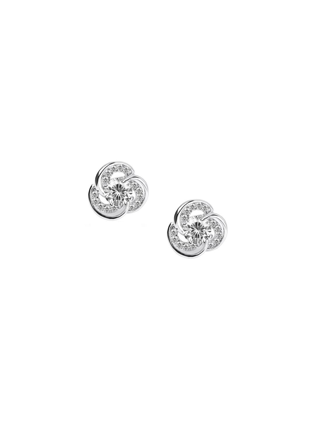 

Nistra Floral Studs Earrings, Silver