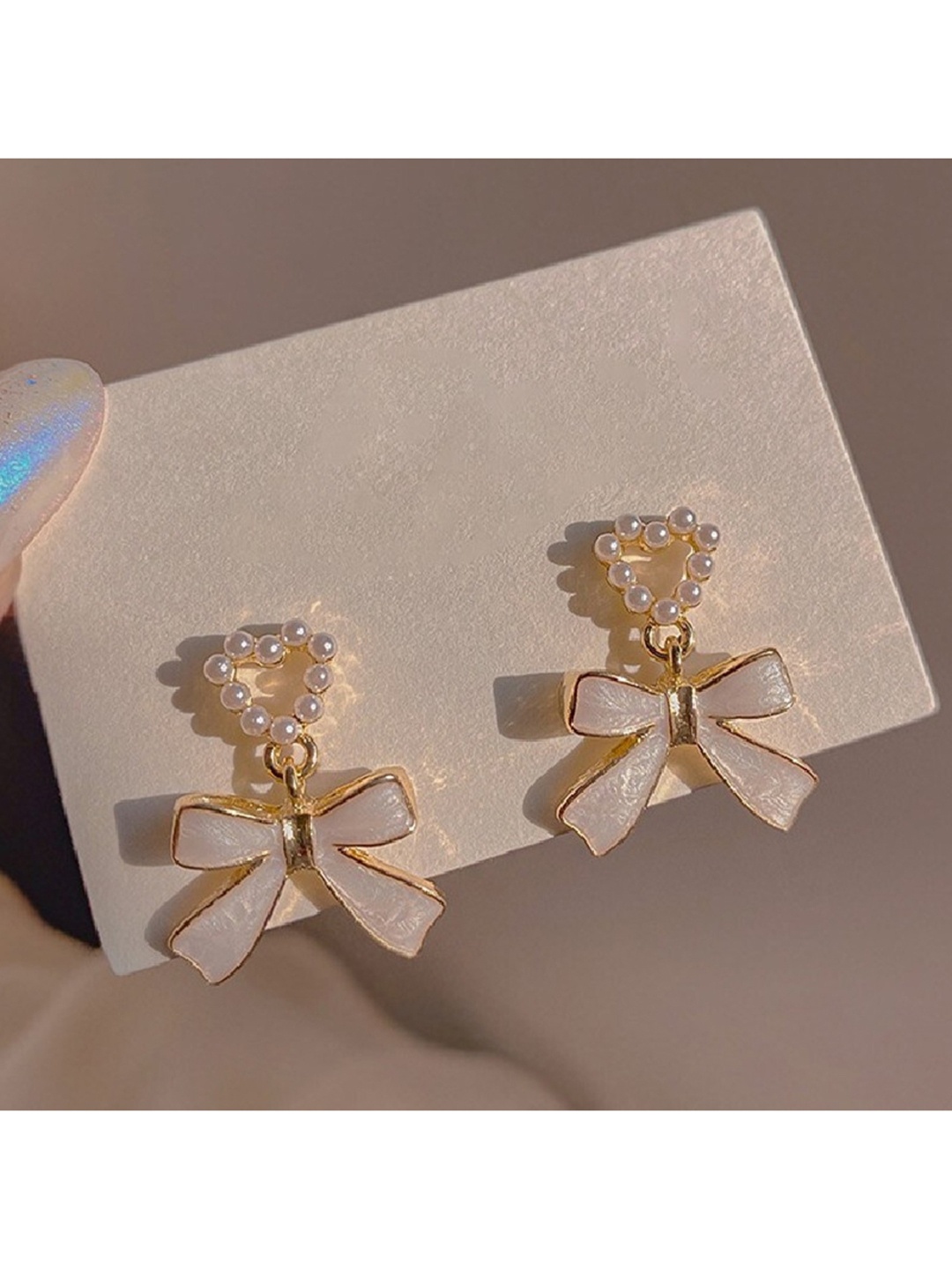 

DESTINY JEWELS Gold-Plated Contemporary Drop Earrings