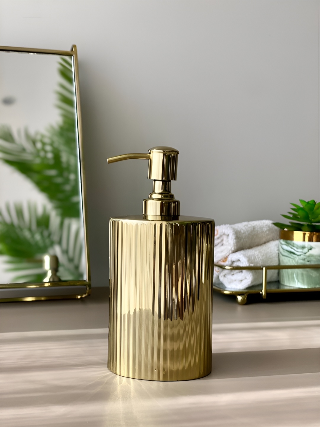 

Mason Home Safi Gold-Toned Stainless Steel Soap Dispenser