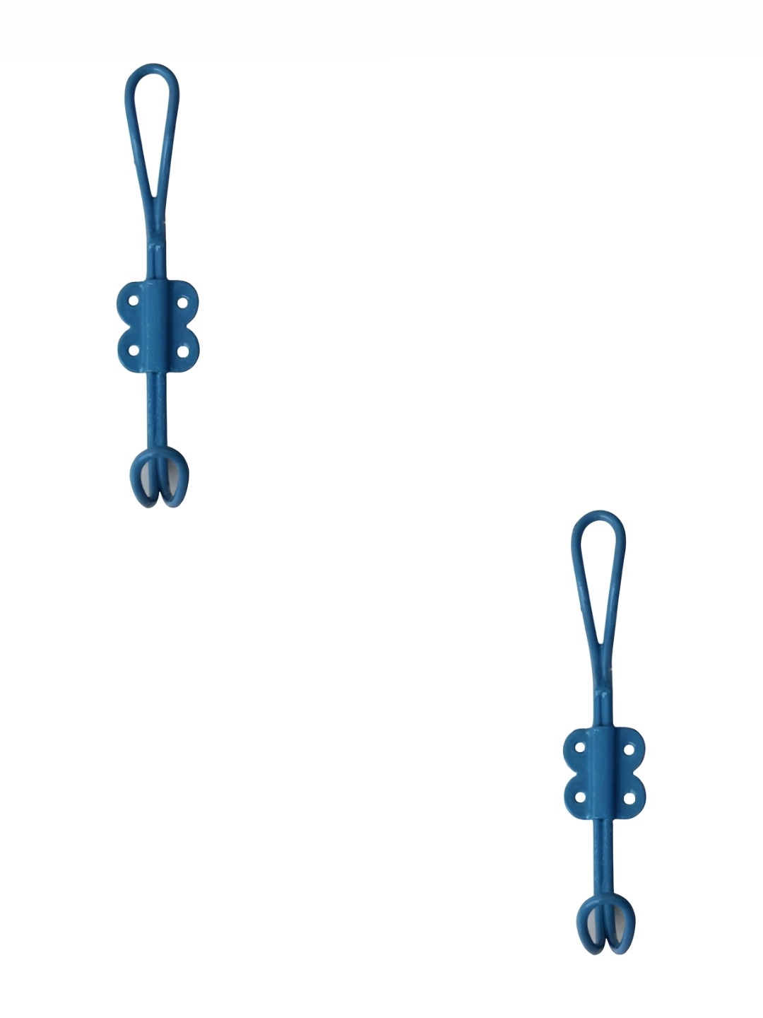 

IndianShelf Blue 2 Pieces Iron Wire Coat Hooks Wall Hanging