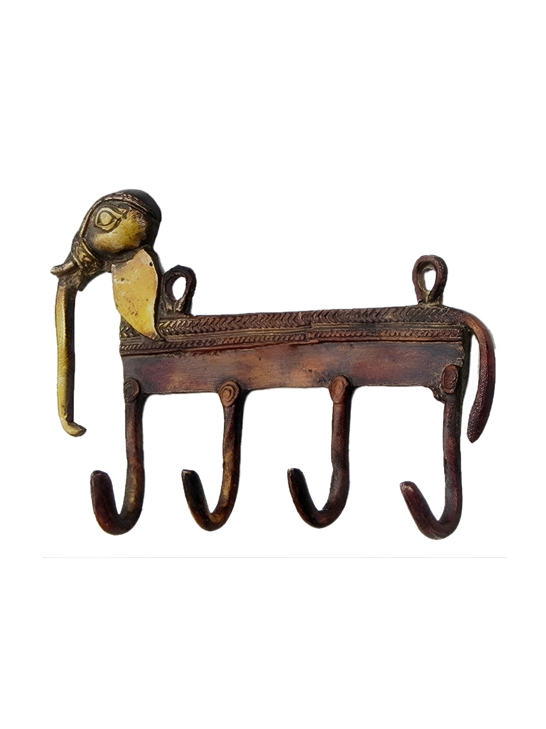 

IndianShelf Bronze Brass Elephant Wall Hooks
