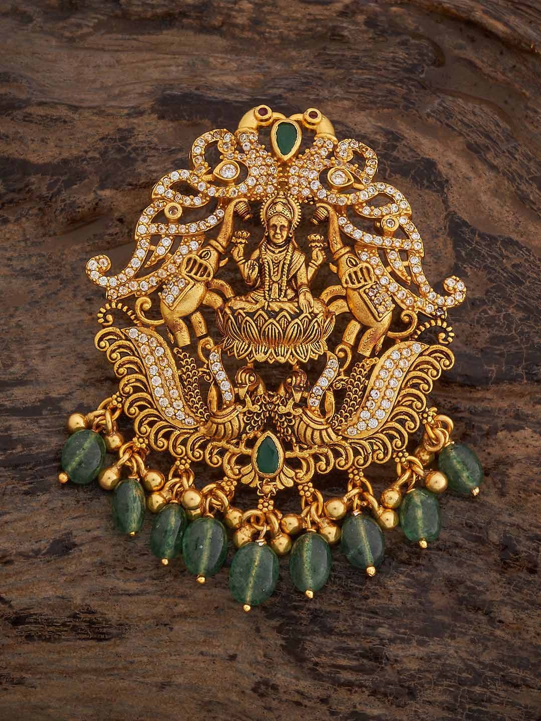 

Kushal's Fashion Jewellery 92.5 Pure Silver Gold-Plated Contemporary Pendants