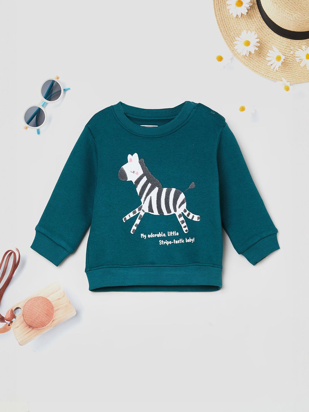 

max Girls Pullover Sweatshirt With Applique Details, Green