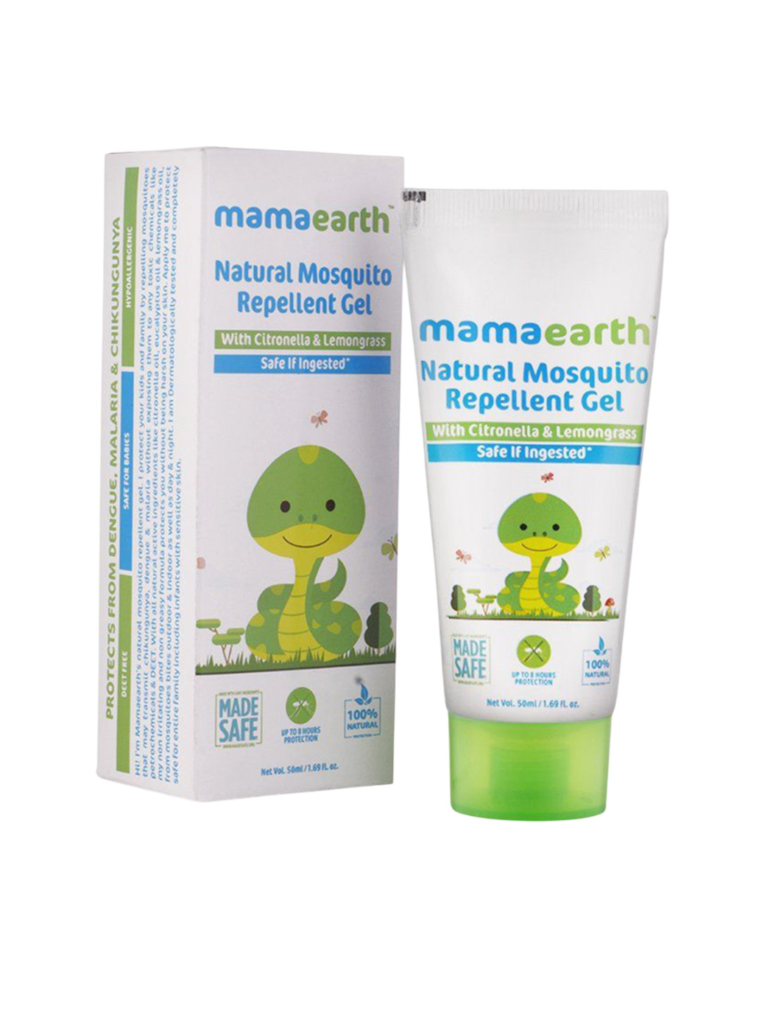 

Mamaearth Natural Mosquito Repellent Gel With Citronella & Lemongrass - 50 ml, White